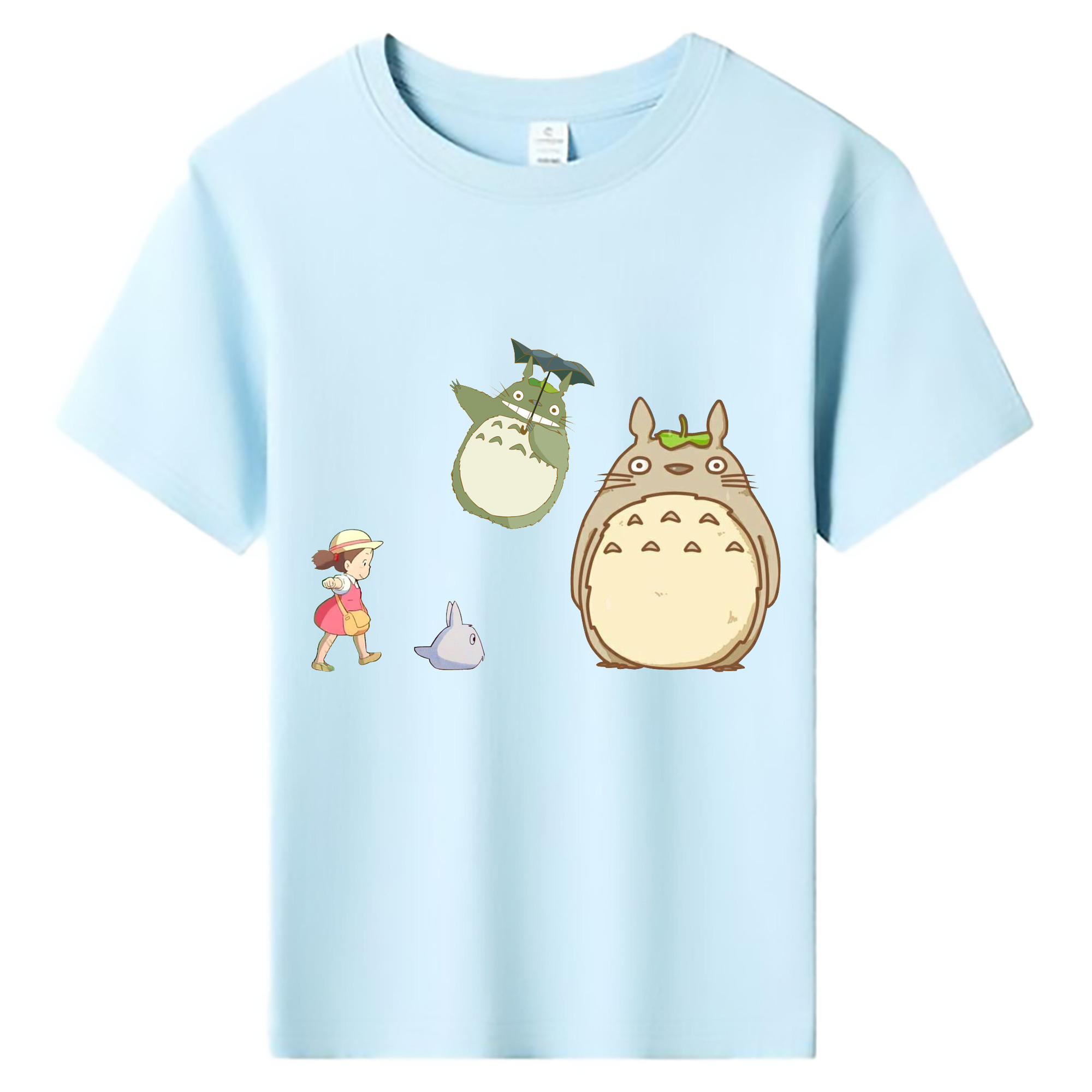 （画像用） となりのトトロ 草壁メイ 草壁サツキ My Neighbor Totoro Satsuki Kusakabe Mei Kusakabe 綿100％キッズTシャツ（フロントプリント）